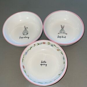 Rae Dunn Hop Along / Hop To It / Hello Spring Easter Bowls